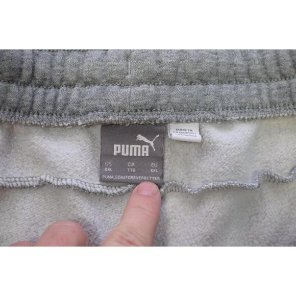 Puma Joggers Sweat Pants Cotton Blend Gray W/Pockets Mens Size 2XL XXL - Picture 6 of 8